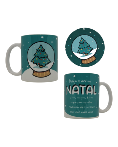 CANECA + ABAFADOR NATAL GLOBO