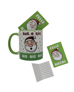 CANECA + CARTÃO NATAL HOHO VERDE
