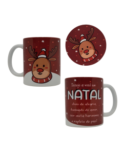 CANECA + ABAFADOR NATAL RENA