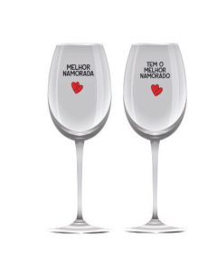 DUPLA TAÇAS VINHO MELHOR NAMORADA