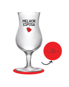 TAÇA + PORTA COPOS MELHOR ESPOSA