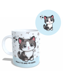 CANECA + ABAFADOR/PORTA COPOS MIAU