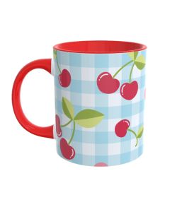 CANECA XADREZ CEREJINHAS