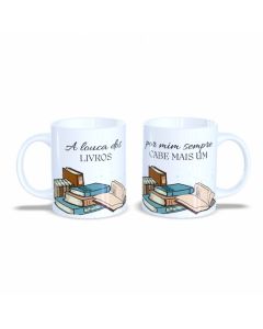 CANECA LOUCA POR LIVROS