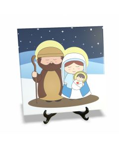 QUADRO DECORATIVO AZULEJO SAGRADA FAMÍLIA