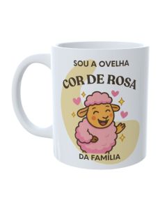 CANECA OVELHA COR DE ROSA