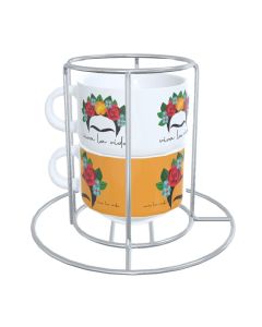 TORRE DUPLA DE CANECAS FRIDA - MOD2