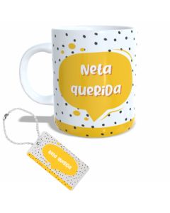 CANECA + CHAVEIRO NETA