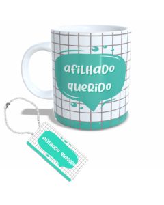 CANECA + CHAVEIRO AFILHADO