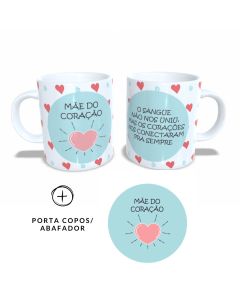 CANECA + ABAFADOR MÃE DO CORAÇÃO