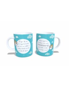 CANECA PADRINHO ANJINHO AZUL