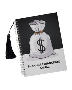 PLANNER FINANCEIRO FOLHAS DECORADAS