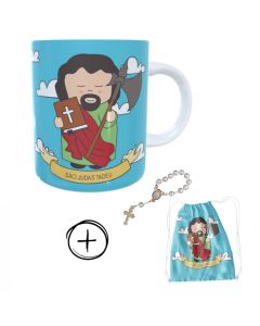 Caneca + kit terço São Judas