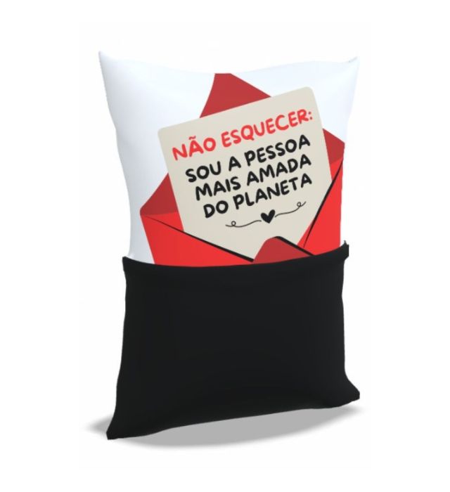 ALMOFADA BOLSO 30X20 CARTA DE AMOR