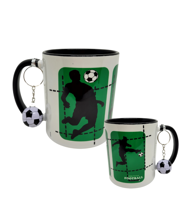 CANECA + CHAVEIRO FUTEBOL