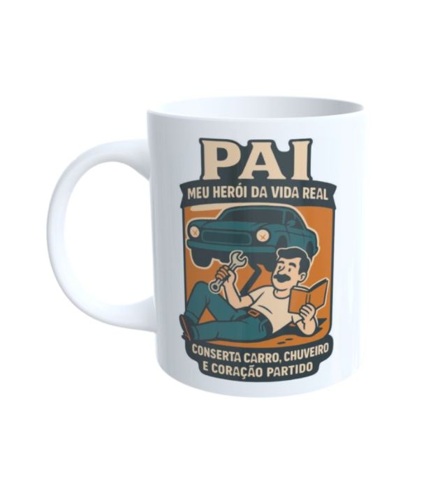 CANECA PAI HERÓI CARRO