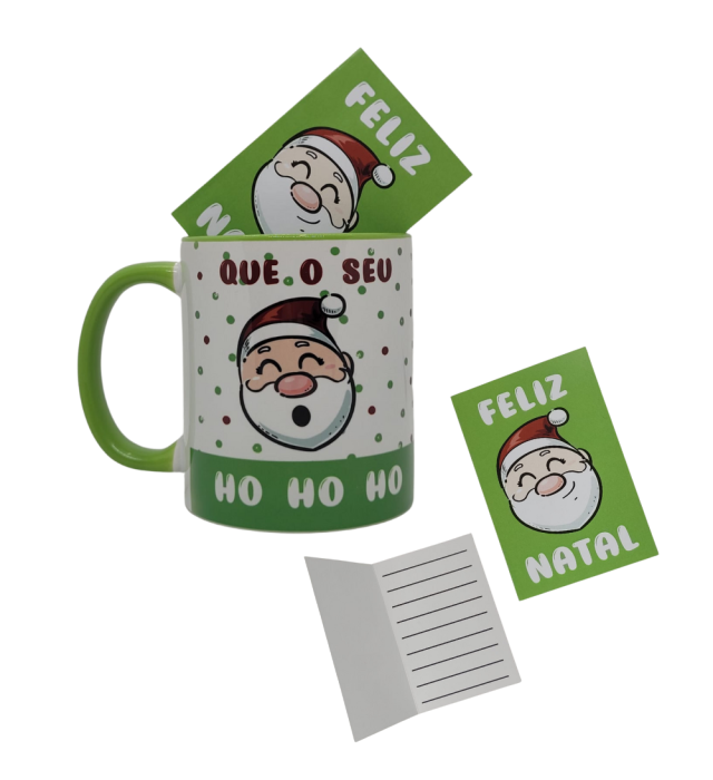 CANECA + CARTÃO NATAL HOHO VERDE