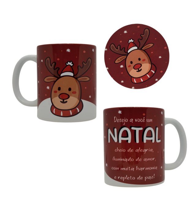 CANECA + ABAFADOR NATAL RENA