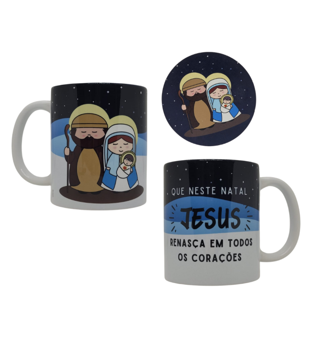 CANECA + ABAFADOR SAGRADA FAMÍLIA