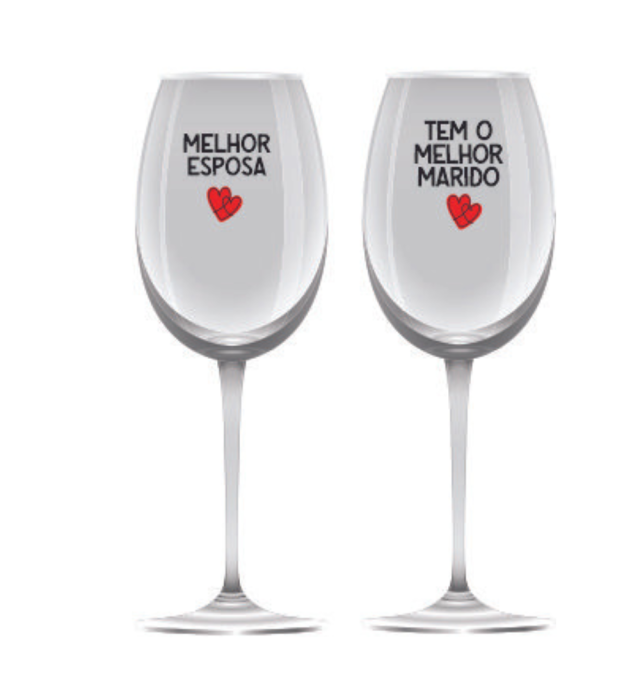 DUPLA TAÇAS VINHO MELHOR ESPOSA