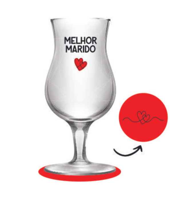 TAÇA + PORTA COPOS MELHOR MARIDO