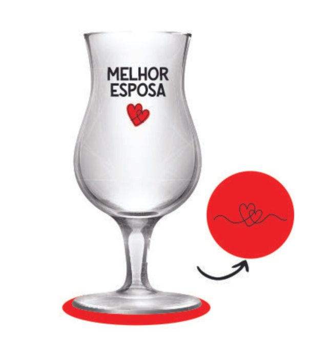 TAÇA + PORTA COPOS MELHOR ESPOSA