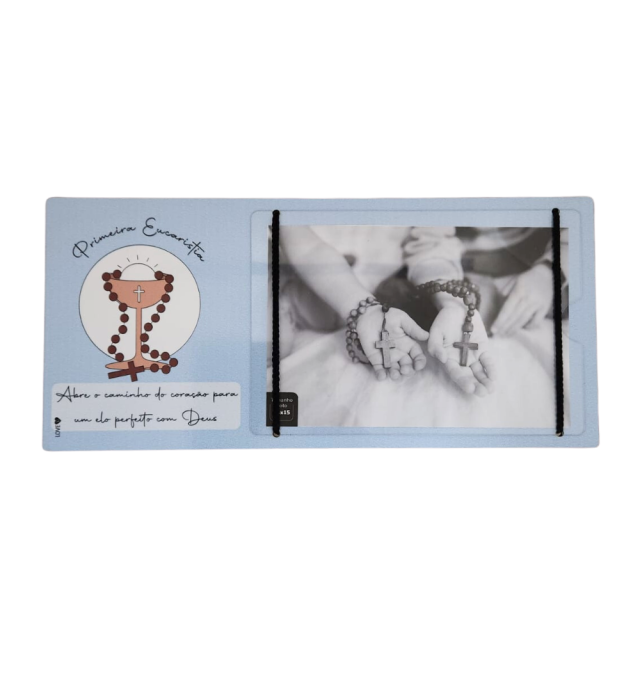 PORTA RETRATO EUCARISTIA AZUL