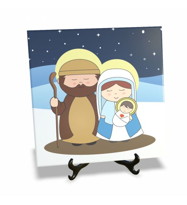 QUADRO DECORATIVO AZULEJO SAGRADA FAMÍLIA