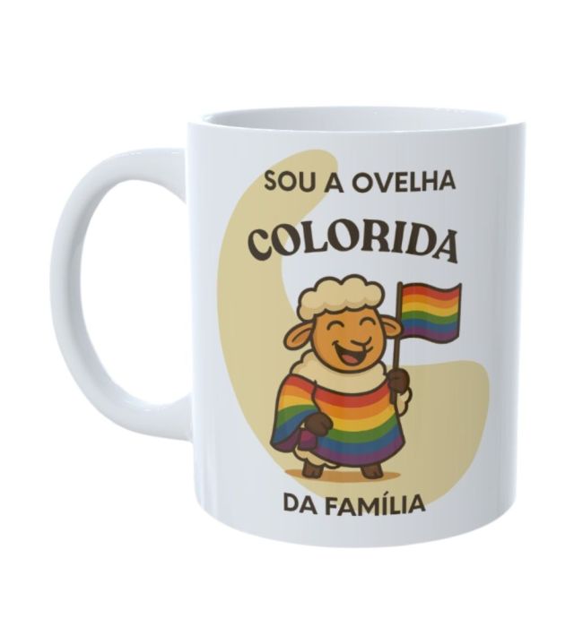 CANECA OVELHA COLORIDA