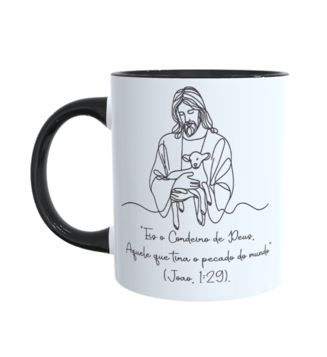 CANECA BRANCA CORDEIRO