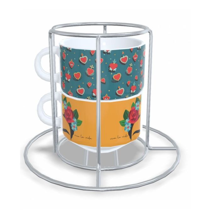 TORRE DUPLA DE CANECAS FRIDA - MOD1