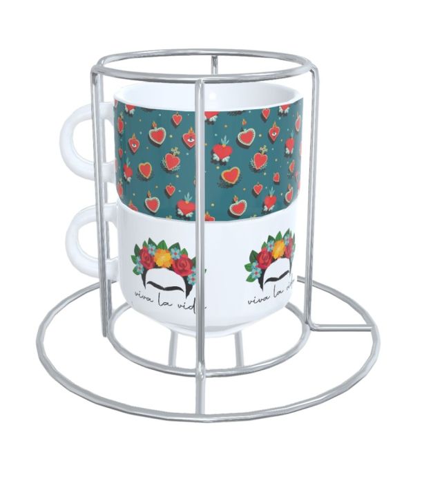 TORRE DUPLA DE CANECAS FRIDA - MOD3