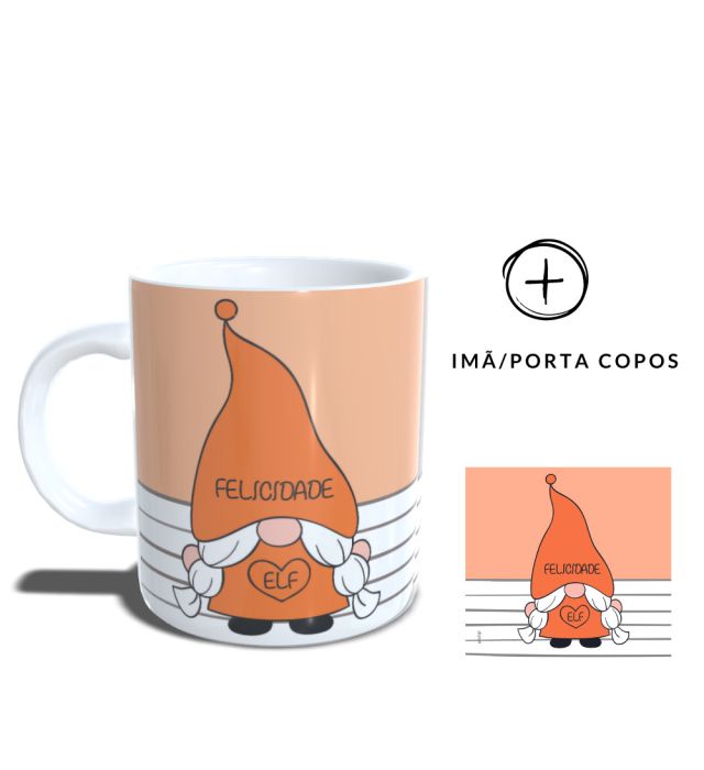 CANECA + IMÃ FELICIDADE