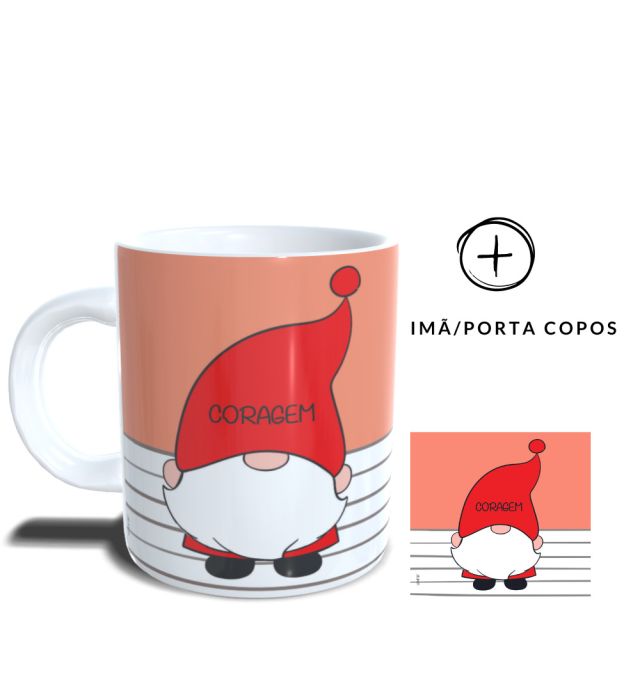 CANECA + IMÃ CORAGEM