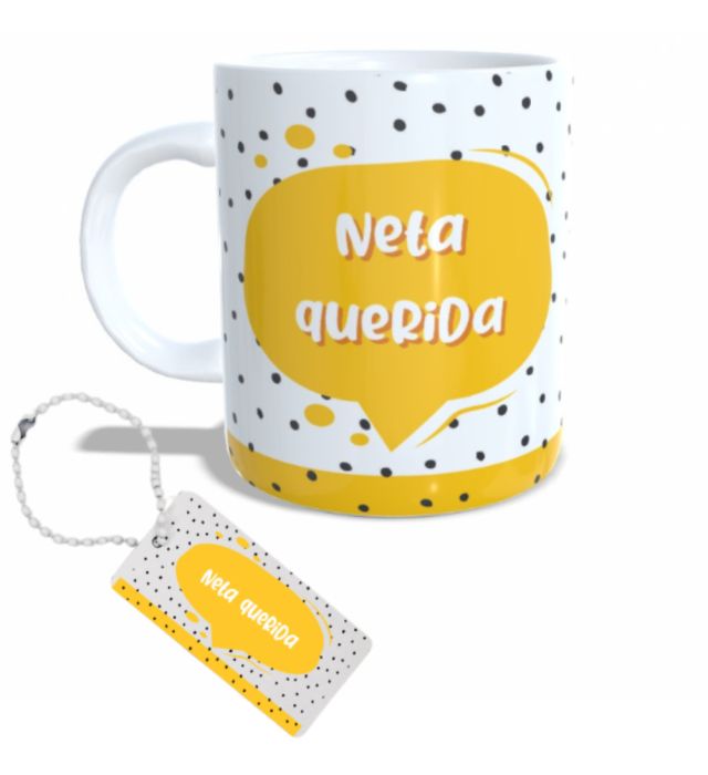 CANECA + CHAVEIRO NETA
