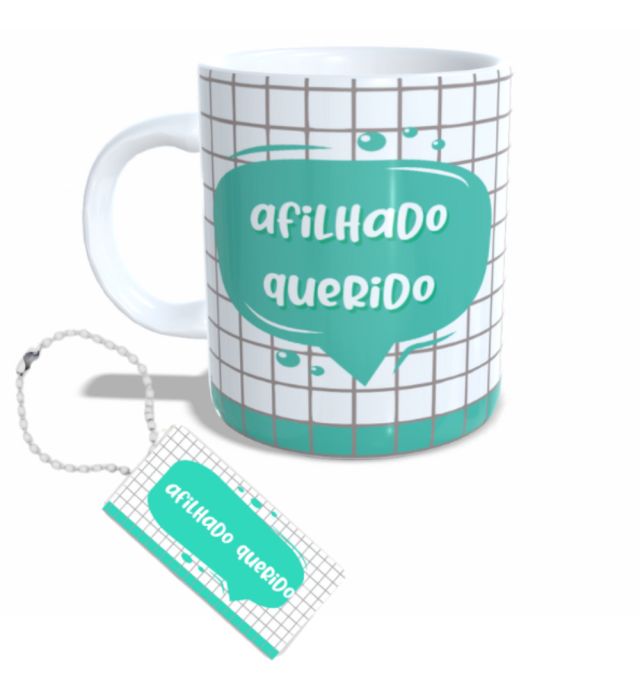CANECA + CHAVEIRO AFILHADO
