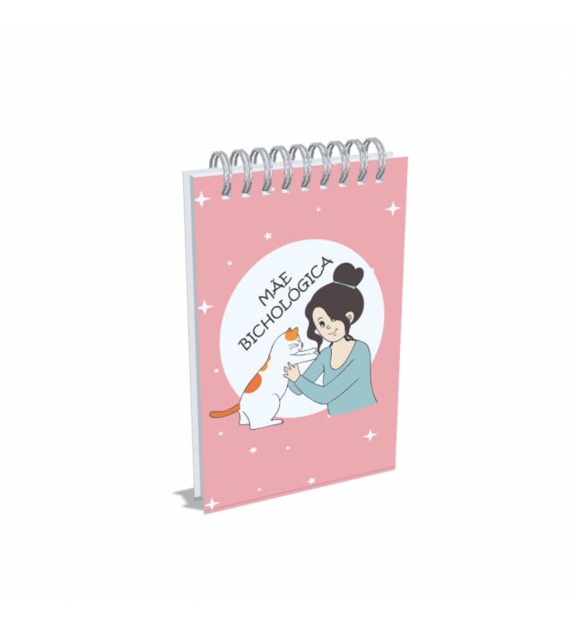 BLOCO ANOTAÇÕES MÃE BICHOLÓGICA GATO