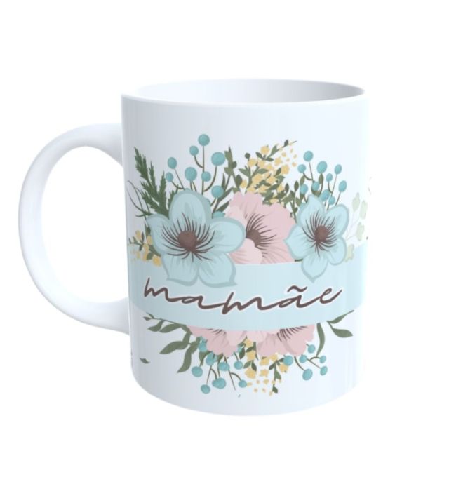 CANECA MÃE FLORAL