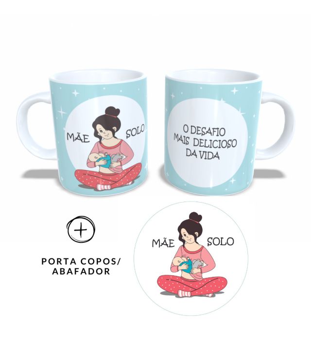 CANECA + ABAFADOR MÃE SOLO