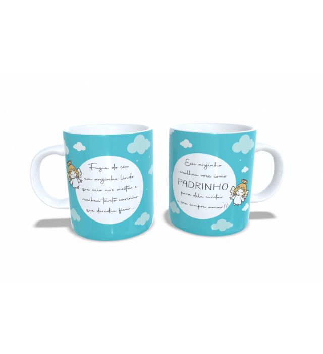 CANECA PADRINHO ANJINHO AZUL