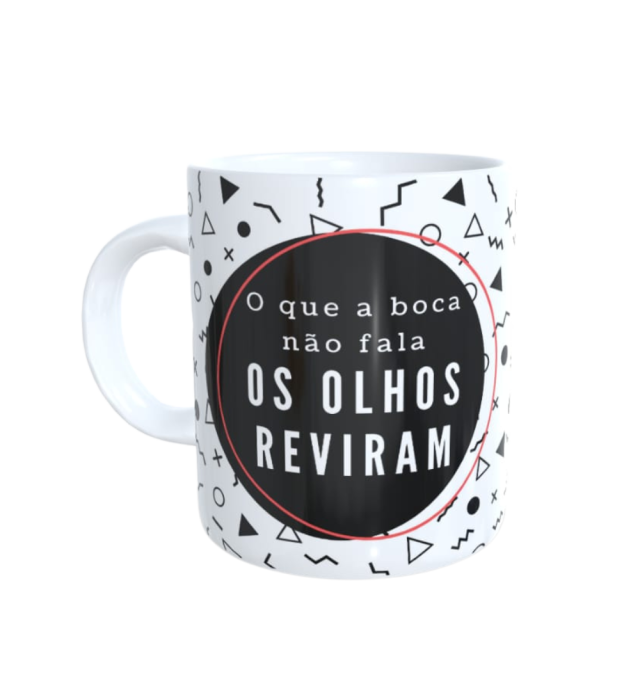 CANECA OLHOS REVIRAM