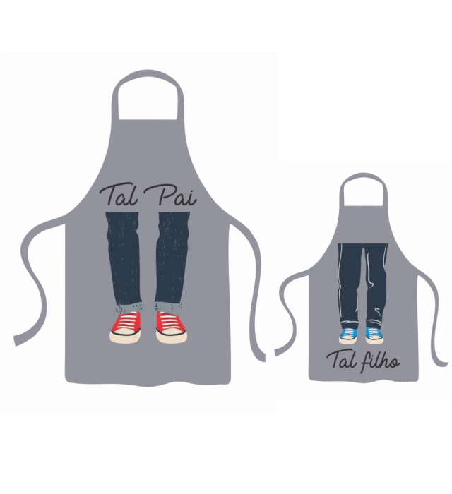 PAR DE AVENTAL TAL PAI TAL FILHO