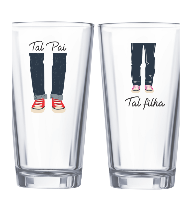 PAR DE COPOS TAL PAI TAL FILHA