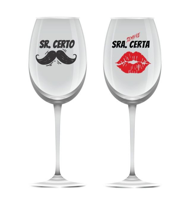 PAR TAÇAS VINHO SRS. CERTOS