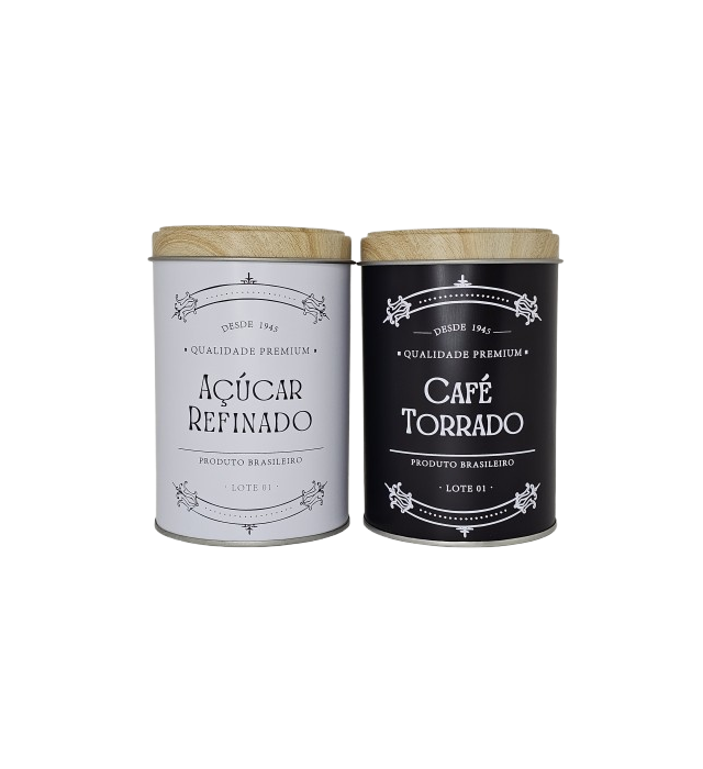 PAR DE LATAS CAFÉ TORRADO P