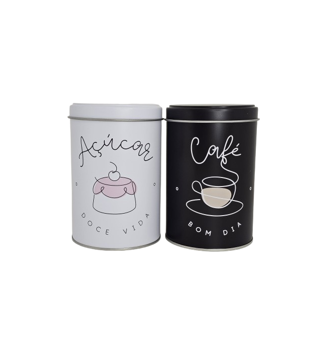 PAR DE LATAS CAFÉ BOM DIA P